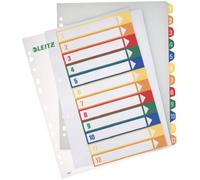 Leitz 12940000 Répertoire DIN A4, extra-large 1-12 polypropylène multicolore 12