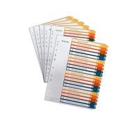 Leitz 12960000 Lot de 6 intercalaires inscriptibles en polypropylène Multicolore 1 à 20