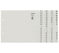 Leitz 1304-00-85 1304 Répertoires - A-Z, papier, A4 grande largeur, pour 4 dossiers, gris