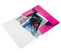 Leitz 155543 Wow Classeur d'angle A4 PP Rose métallisé