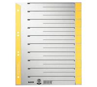 Leitz 1652-00-15 Intercalaires A4 extra-larges jaune bord perforé couleur 100 pièces