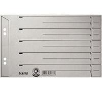 Leitz 1656-00-85 1656 Intercalaires - perforation collée, extra-large, A5 horizontal, gris, 100 pièces