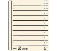 Leitz 1657-00-11 1657 Intercalaires - perforation contrecollée, grande largeur, A4, chamois, 100 pièces