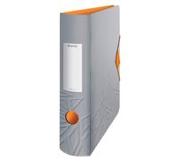 Leitz 180° Active Urban Chic A4 Lever Arch File, Grey, Curved Spine 82mm Width,