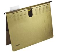 Leitz 1912-00-00 1912 Dossier suspendu ALPHA®, agrafage mécanique, avec pochette, carton natron, brun naturel