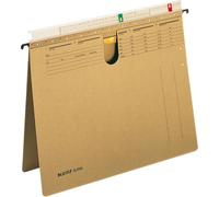 Leitz 19340000 1934 Dossier suspendu ALPHA®, agrafage mécanique, barre d'organisation, carton natron, marron naturel