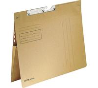 Leitz 2111-00-00 2111 Classeur à levier Combi avec pochette extensible - agrafage professionnel, carton de soude (RC), marron naturel
