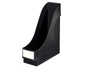 Leitz 24250095 Lot de 8 porte-revues extra larges Idéal pour ranger et ranger des documents, catalogues et dossiers au format A4 et US Noir