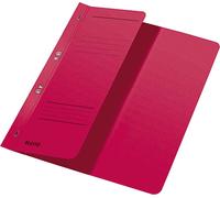 Leitz 3740-00-25 3740 Farde à oeillets - 1/2 couverture avant, A4, agrafage commercial, carton manila, rouge