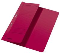 Leitz 3741-00-25 3741 Farde à oeillets, 1/2 couverture avant, A4, agrafage officiel, carton manila, rouge