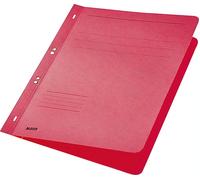 Leitz 3742-00-25 3742 Farde à oeillets, 1/1 recto, A4, agrafage commercial ou administratif, carton manila, rouge