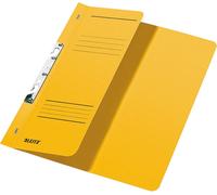 Leitz 3744-00-15 3744 Farde à fentes, 1/2 couverture avant, A4, agrafage mécanique, carton manila 250 g/m2, jaune