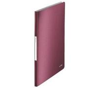 Leitz Reliure Protège-Documents A4, 20 Pochettes, 40 Pages, Pochettes Transparentes, Grenat, Style, 39580028