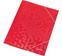 LEITZ 3982-00-26 LEITZ Chemise à rabats WOW, DIN A4, carton, rouge