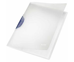 LEITZ 41740189 - Dossiers MAGIC PP rígido clip plástico colores translúcidos DIN A4 capacidad 30 hojas color clip gris oscuro