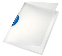 LEITZ 41750135 - Dossiers CLASSIC PP rígido clip plástico DIN A4 capacidad 30 hojas color clip azul