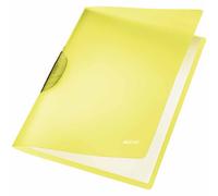 LEITZ 41760115 - Dossiers RAINBOW PP rígido clip plástico negro DIN A4 capacidad 30 hojas color amarillo
