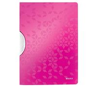 Leitz Chemise à clip WOW ColorClip 41850023 – 30 feuilles A4 PP – Rose métallisé