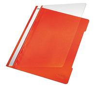 LEITZ 41910045 - Dossiers PVC mecanismo plástico con tarjetero (caja 25 ud.) DIN A4 color naranja