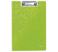 Leitz 41990054 A4 Clipfolder with Cover, Lightweight Polyfoam, WOW Range, Green