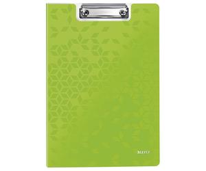 Leitz 41990054 A4 Clipfolder with Cover, Lightweight Polyfoam, WOW Range, Green