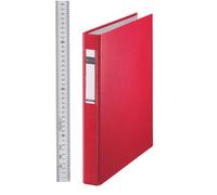 Leitz Classeur à anneaux Standard 42120025 Format A4 Polypropylène 4 anneaux Ø25 mm Rouge