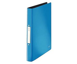 LEITZ 45661030 - Carpeta de anillas SOLID PP 2 anillas redondas de 25 mm DIN A4 color azul