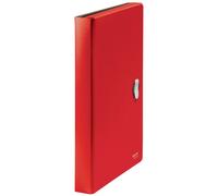 Leitz 4624-00-25 4624 Fardes à compartiments Recycle - A4, 5 compartiments, 250 feuilles, PP, sans impact sur le climat, rouge