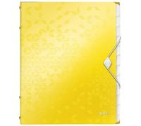 LEITZ 4634-00-16 LEITZ Classeur à levier WOW, DIN A4, PP, 12 compartiments,jaune métallique