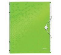 LEITZ 4634-00-54 LEITZ Classeur à levier WOW, DIN A4, PP, 12 compartiments,vert métallique