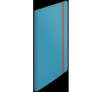 Leitz – Porte-vues A4, 20 pochettes (40 feuilles/80 vues), 3 rabats, bande élastique, PP, Bleu Cosy