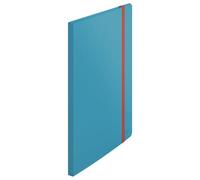 Leitz – Porte-vues A4, 20 pochettes (40 feuilles/80 vues), 3 rabats, bande élastique, PP, Bleu Cosy