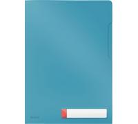 LEITZ 4708-00-61 4708 Privacy Pochette transparente Cosy A4 PP bleu mat opaque 3 pièces