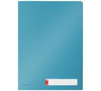 LEITZ 4716-00-61 4716 Privacy Pochette transparente Cosy A4 PP bleu mat opaque 3 compartiments 3 pièces