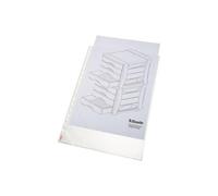 -leitz 47181 lot de 10 pochettes transparentes standard plus pour classeur a3