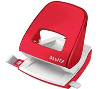 Leitz 50081026 Perforateur de bureau rouge blanc format de réglage max.: A4 30 feuilles (80 g/m²)