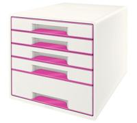 Leitz 52142023 Module De Classement De Bureau Plastique Rose Et Blanc