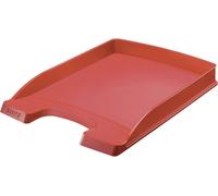 Leitz 5237-00-25 5237 Corbeille à courrier plate Plus - A4, extra-plate, polystyrène, rouge
