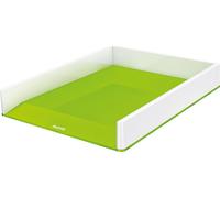 Leitz 5361-10-54 5361 Corbeille à courrier WOW Duo Colour - A4, polystyrène, vert/blanc