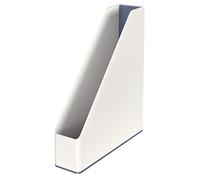 Leitz Porte-revues WOW Duo 53621001 – polystyrène blanc/gris, DIN A4 & C4, 1 pièce