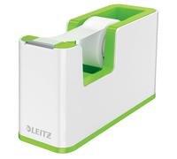 Leitz 53641054 Tape Dispenser, Heavy Base with Tape, Wow Range, Pearl White/Gree