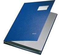 Leitz 5701-00-35 5701 Fardes à signatures - 10 compartiments, PP contrecollé, bleu