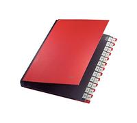 Leitz 59240025 Pultordner A-Z, 24 Fächer, PP, rouge