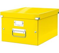 LEITZ 6044-00-16 Boîte d'archives Click & Store WOW moyenne, carton gris, jaune