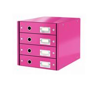 Bloc de classement 4 tiroirs Click & Store Wow - Rose