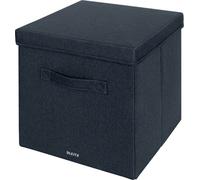 Leitz 6145-00-89 6145 Boîte de rangement en tissu - gris velours, grande, tissu, 2 pièces