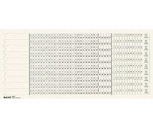 Leitz 61610001 Lot de 100 bandes de classement pour dossiers suspendus Alpha échelle 1+2 Blanc