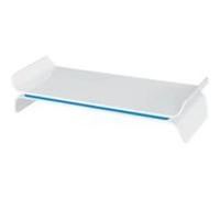 Leitz Support d'écran Ergo WOW, Ajustable, Hauteur réglable sur 2 positions, Bleu/Blanc