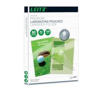 Leitz 74780000 Pochettes de plastification, Matériau Épais de 80 Microns (Transparent, Brillant, A4) - Pack de 100