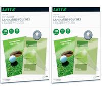 Leitz - 74790000 - Pochettes de Plastification à Chaud UDT 80 Microns A4 Brillant Transparent (Lot de 2)